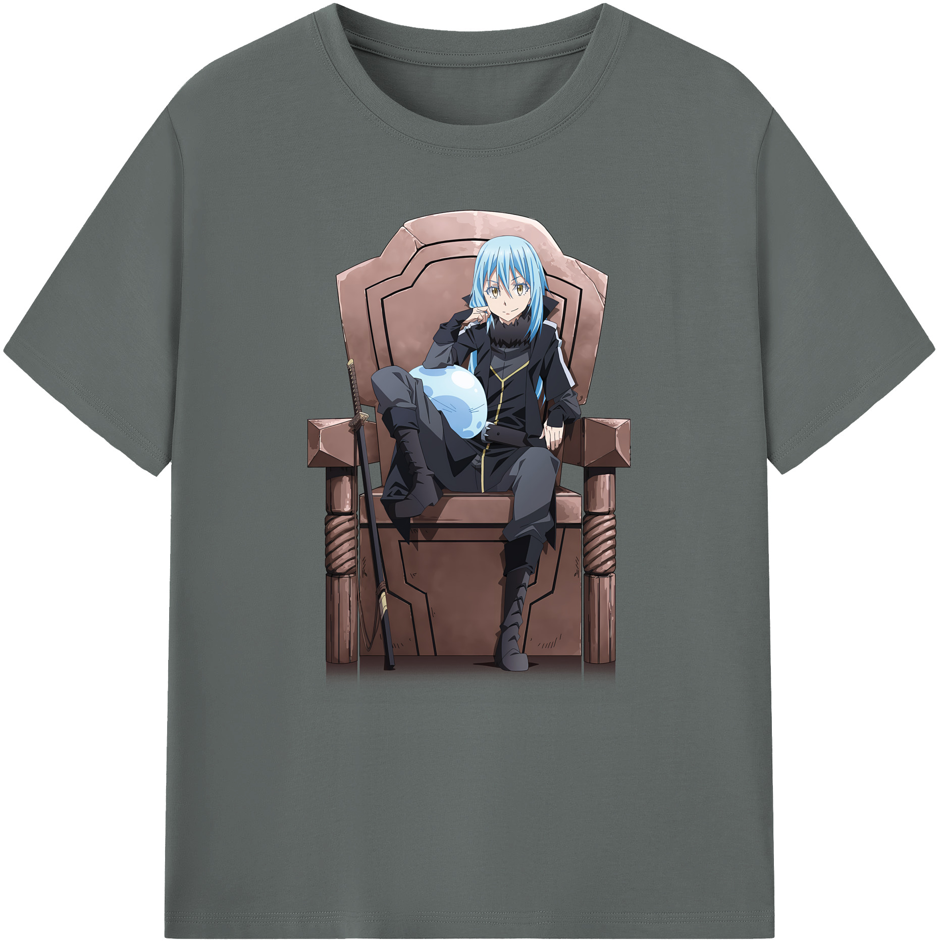 （画像用） 転スラ Regarding Reincarnated to Slime 綿100％ メンズ半袖Tシャツ｜肌触りやわらか＆通気性